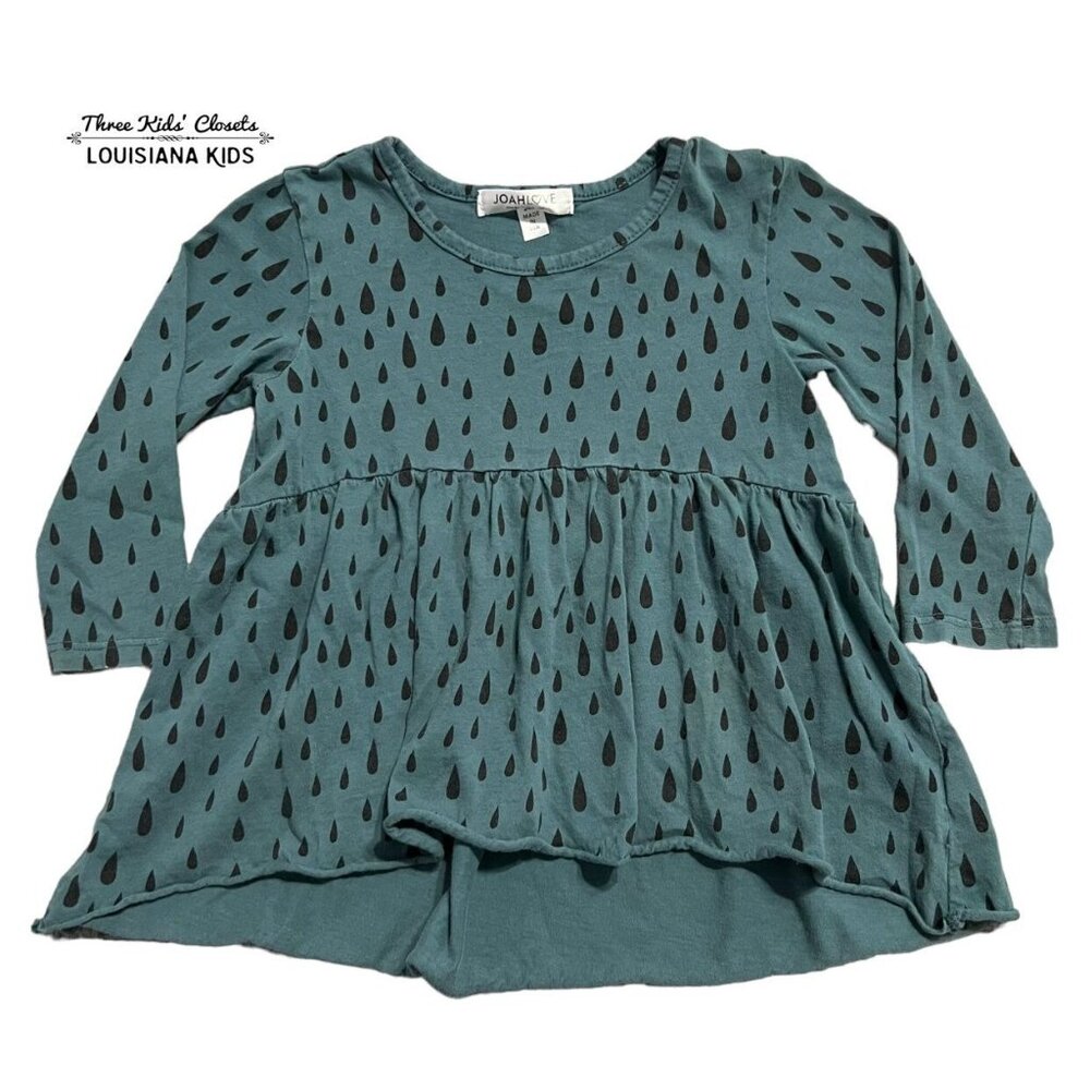 Joah Love 24m Green Raindrop Tunic Top